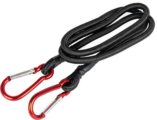 AMiO Car Luggage Elastric Strap with Safety Hooks Black 100cm