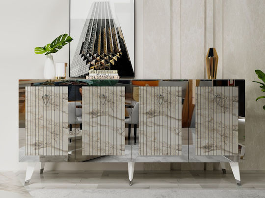 Μπουφές από Μέταλλο Χρυσού 150x40x80cm Μπουφές από Μέταλλο Χρυσού 150x40x80cm