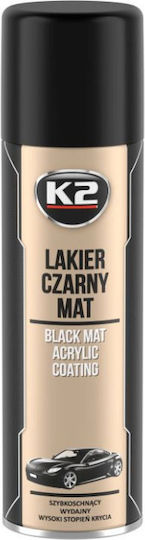 K2 Sprühfarbe von Autos Glänzend Schwarz 500ml