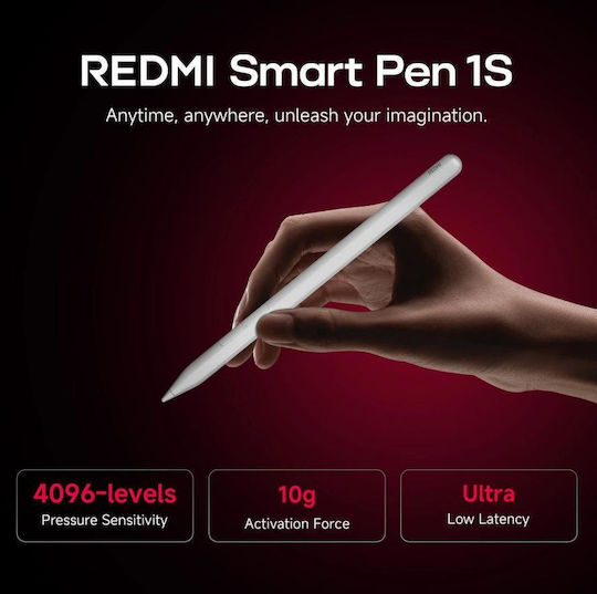 Xiaomi Redmi Smart Pen 1S Stilou Digital pentru Ecran Tactil în Culoare Albă
