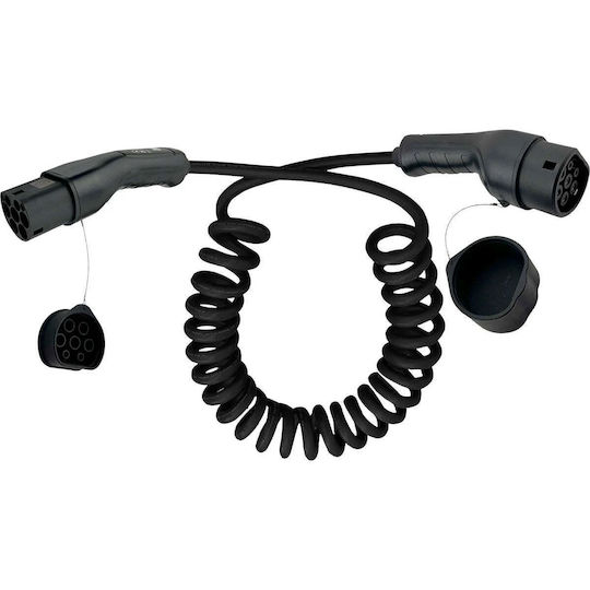 Inline Ladekabel für Elektroautos Type 2 11kw Dreiphasig Spiral 5m 16275s