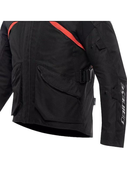 Dainese Tempest 4 D-Dry Ανδρικό Μπουφάν Μηχανής 4 Εποχών Αδιάβροχο Black/Black/Red