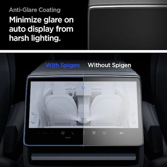 Spigen Glas.tr Slim Антиблясък Протектор за Екран за Задната Част на Tesla Model 3 2024