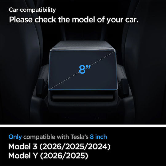 Spigen Glas.tr Slim Антиблясък Протектор за Екран за Задната Част на Tesla Model 3 2024
