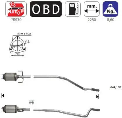 Americat DPF Filter for Opel Combo 1.3TD