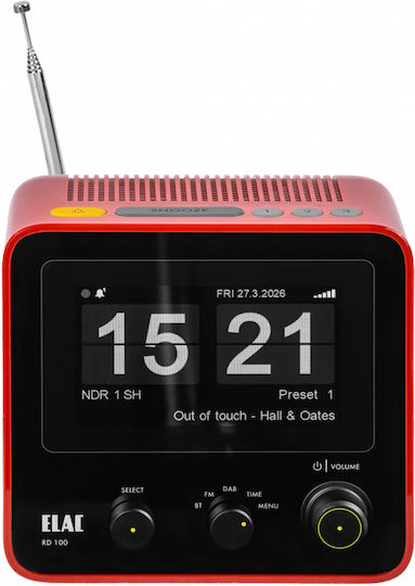 Elac RD 100 Tischplatte Radio Elektrisch DAB mit Bluetooth Rote