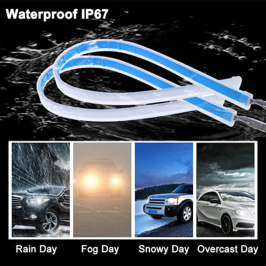 Decorative LED Car Headlight Strip Cool White Color