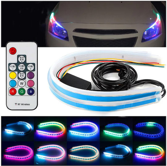 Decorative LED Car Headlight Strip Cool White Color