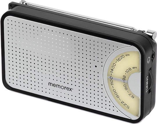 Memorex MX-PR1-BK Radio Retro De Buzunar Cu Baterie Argintiu