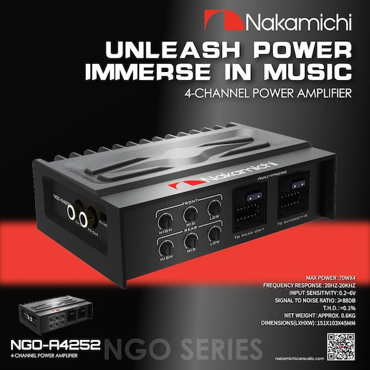 Nakamichi Auto-Audioverstärker 4 Kanäle DSP
