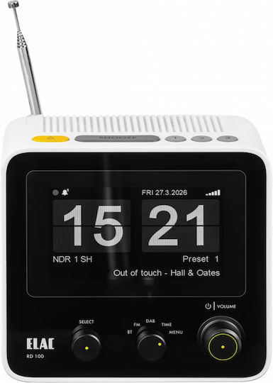 Elac RD 100 Tischplatte Radio Elektrisch DAB mit Bluetooth Weiß