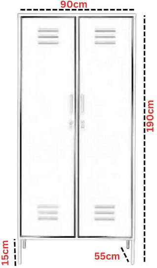 Dublu-foi Color Metalică 90x55x190cm Dublu-foi Color Metalică 90x55x190cm
