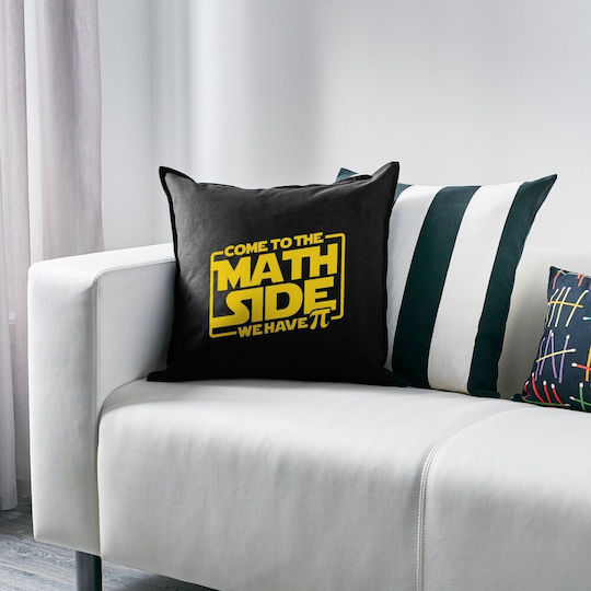 Koupakoupa Μαξιλάρι Come To The Math Side, Μαύρο 50x50εκ.