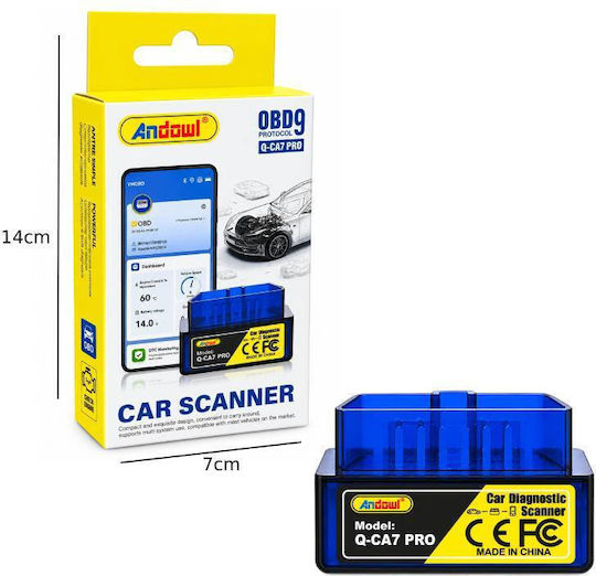 Andowl Car Diagnostics ELM 327 Bluetooth Tool OBD 2 Compatible Android