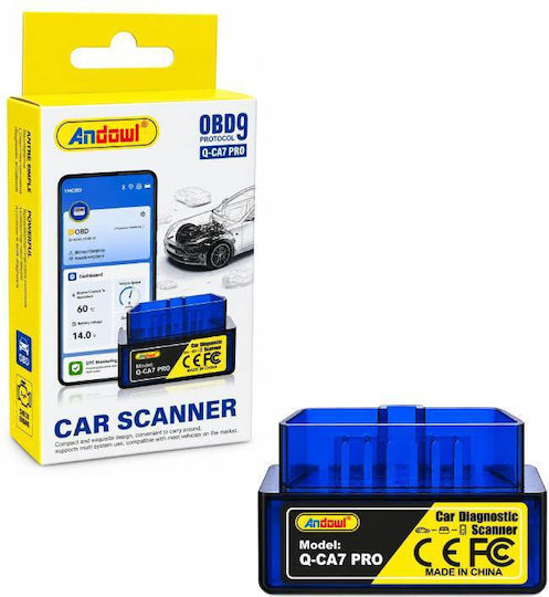 Andowl Car Diagnostics ELM 327 Bluetooth Tool OBD 2 Compatible Android