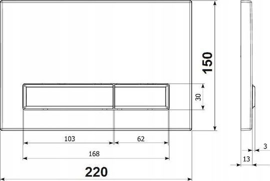 KK-Pol Flush Plate for Dual Flush Cisterns