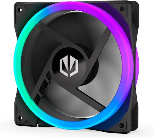 Endorfy Corona 120 Ventilator Pentru Carcasă (1600rpm) cu Iluminare ARGB și Conexiune 4-Pin PWM Negru