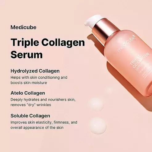 Triple Colagen Serum Antirid Pentru Față Cu Colagen Pentru Strălucire Și Tonifiere 55ml