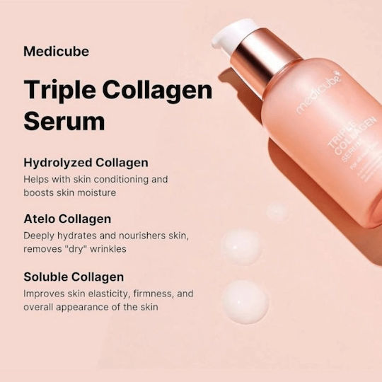 Triple Colagen Serum Antirid Pentru Față Cu Colagen Pentru Strălucire Și Tonifiere 55ml