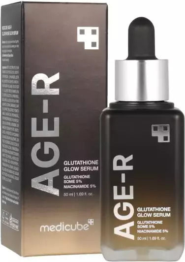 AGE-R Glutathione Glow Ampoule Face Serum with Niacinamide & Collagen for Brightening & Dark Spots 30ml
