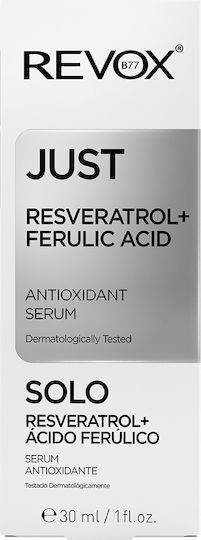 Just Resveratrol + Ferulic Acid Anti-Aging Face Serum for Detoxifying & Brightening 30ml