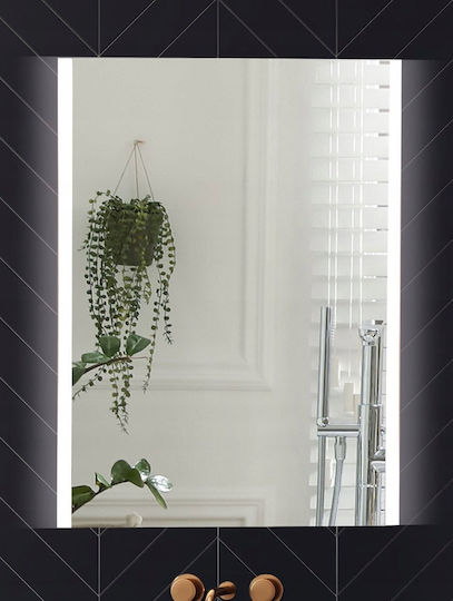Rechteckiger LED 60x80cm Weißer Badezimmerspiegel