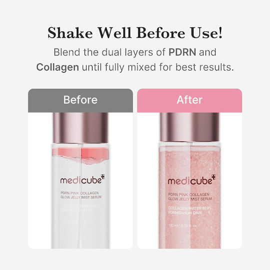 Medicube PDRN Pink Collagen Glow Moisturizing Face Serum with Centella Asiatica & Niacinamide for Brightening 60ml