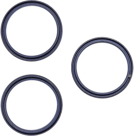 Inel decorativ pentru camera spate doar pentru Iphone 17 Pro 17 Pro Max Albastru Închis Set de 3 piese