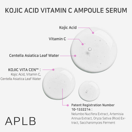 Kojic Acid Vitamin C Ampoule Face Serum with Vitamin C for Brightening & Revitalization 40ml