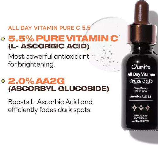 Jumiso All Day Vitamin Pure C 5.5 Glow Serum 30ml Brightening Face Serum