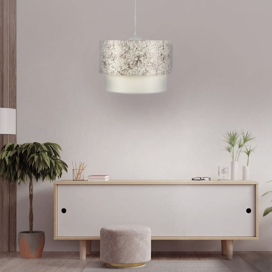 Megapap Whitehouse Pendant Light White with Socket E27 30x20x55cm