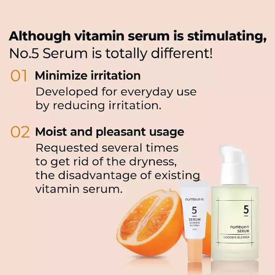 Numbuzin 5 Goodbye Blemish Αντιγηραντικό Serum Προσώπου με Centella Asiatica & Βιταμίνη C 50ml