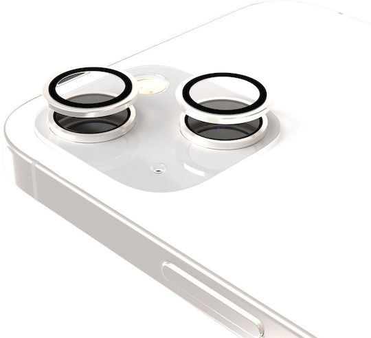 Casper Προστασία Κάμερας Tempered Glass Ασημί για το Iphone 14 / 14 Plus