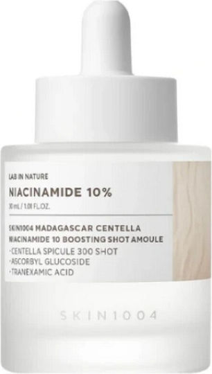 Skin1004 Madagascar Centella Niacinamid 11 Beruhigendes & Feuchtigkeitsspendendes Ampulle Serum Augen mit Centella Asiatica & Vitamin C für Aufhellung 30ml