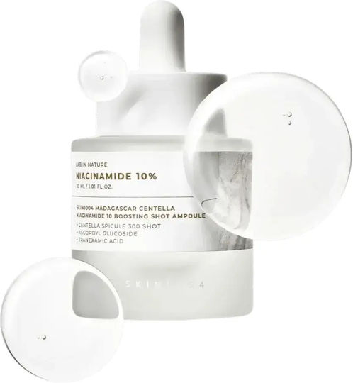 Skin1004 Madagascar Centella Niacinamid 11 Beruhigendes & Feuchtigkeitsspendendes Ampulle Serum Augen mit Centella Asiatica & Vitamin C für Aufhellung 30ml