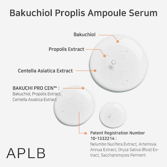 APLB Bakuchiol Propolis Ampoule Serum Προσώπου με Bakuchiol για Σύσφιξη 40ml