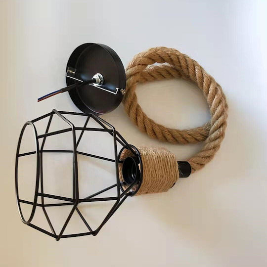 Home Lighting Reglabil Lustră Negru Calea ferată pentru 4 Becuri E27 85cm.