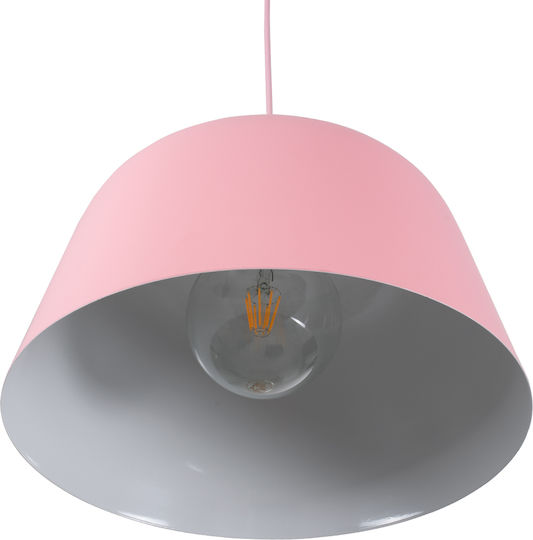 GloboStar Upvale Pendant Light Pink Bell with Socket E27 40x24cm