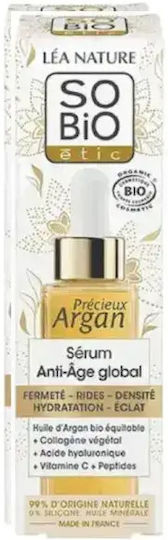So Bio Anti-aging Global Serum with Argan Oil, Hyaluronic Acid, Vitamin C, Collagen 30ml