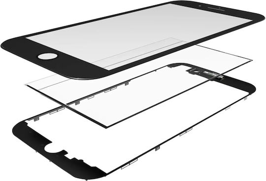 3 In 1 Frontglas + Rahmen + Oca Vorinstalliert iPhone 5s Schwarz 2er Pack