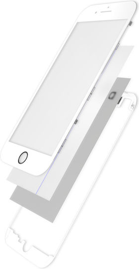 4 In 1 Front Glass + Frame + Polarizer + Oca Pre-installed Iphone 8 2 Pack White