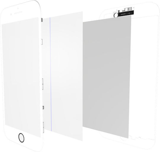 4 In 1 Front Glass + Frame + Polarizer + Oca Pre-installed Iphone 8 2 Pack White