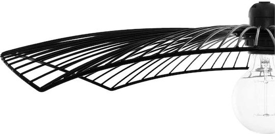 Atmosphera Cuzco Verstellbare Deckenleuchte Schwarz mit Lampenbirnensockel E27 58cm