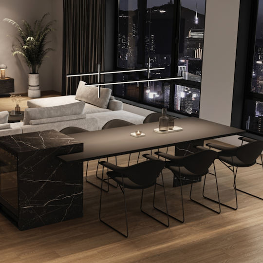 Zambelis Lights Pendant Light Black Rail 119x5x35.5cm