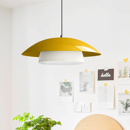 Megapap Eliora Κρεμαστό Φωτιστικό Κίτρινο με Ντουί E27 36x36x100εκ.