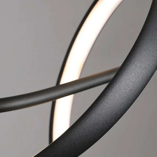 Atman Висящо Осветително Тяло Черно LED с Регулируемо Бяло Светлина Rail 120x31см