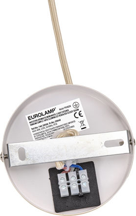 Eurolamp Neli Висящо Таванно Осветително Тяло Бежова Камбанка с Цокъл E27 36x115x115см