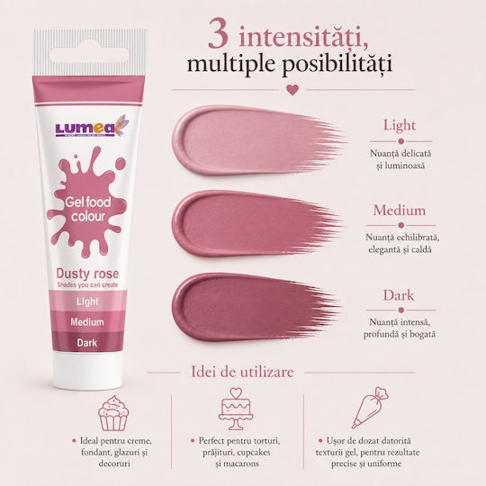 Lumea Culoare De Coloranți Alimentari În Formă De Gel Roz 30gr Tub