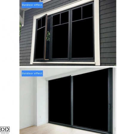Self-adhesive Protective Film Glass Window Uv Solar Protection Privacy Acrylic Pvc 60 X 200 Cm 0.5 Mm Thickness Black Original Deals