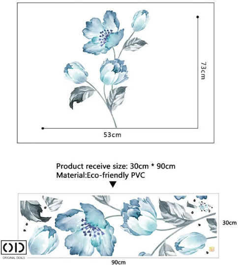 Decorative Sticker Wall Furniture Window Peony Flower Design Pvc Vinyl Sticker Premium Quality Professional Design Original Deals